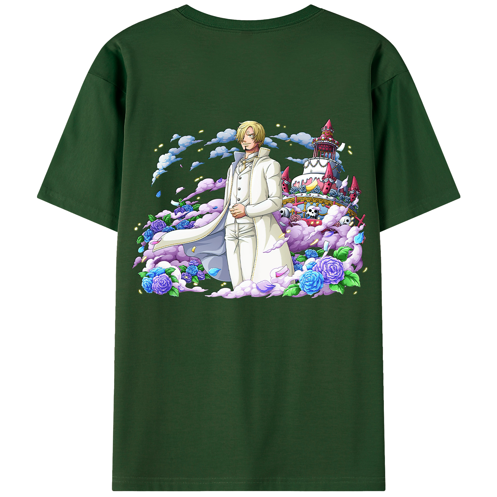 ワンピース サンジ ONE PIECE Sanji 綿100％半袖Tシャツ（背面プリント）